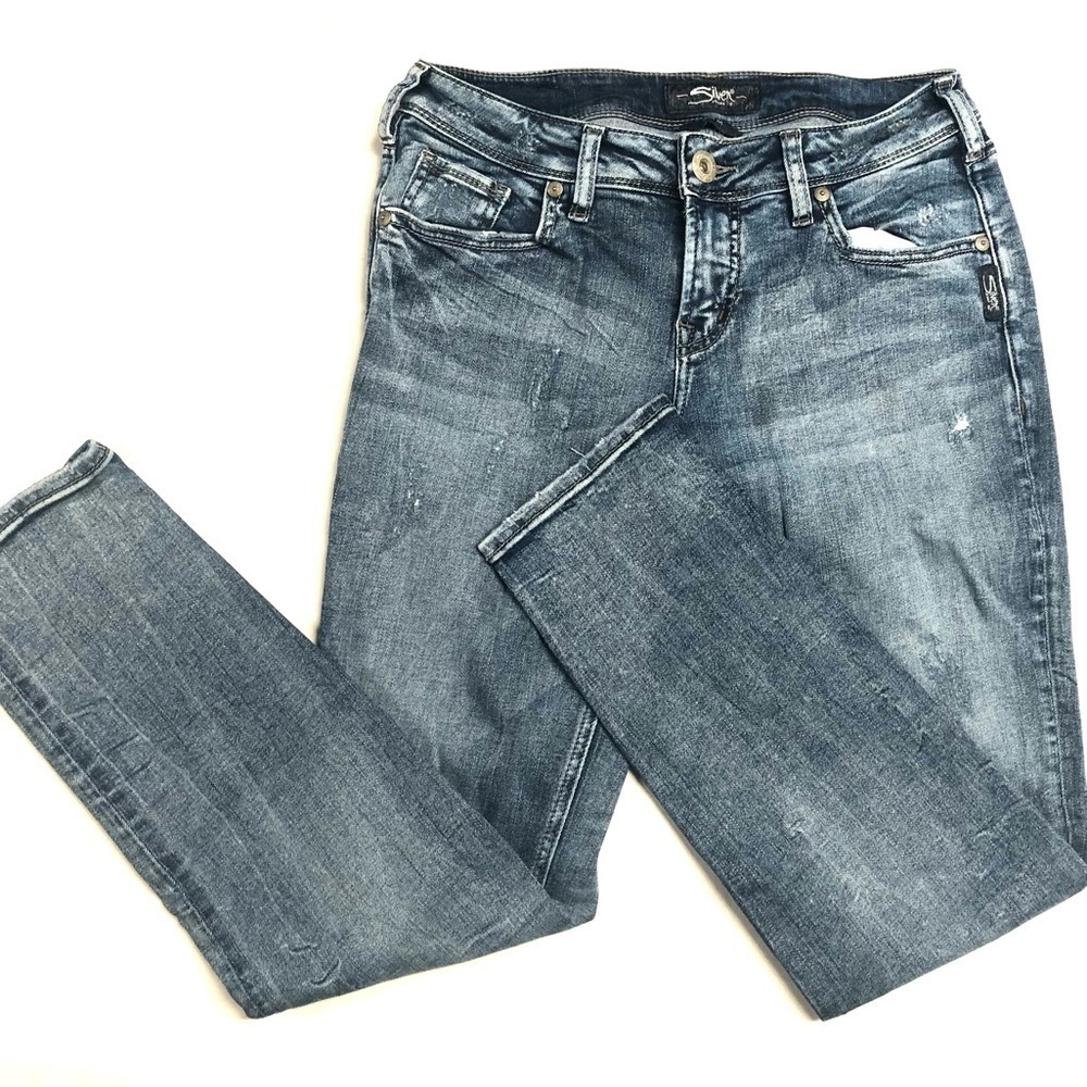 Silver Jeans Sam Women's Blue Denim W27 X L27 - Picture 4 of 7